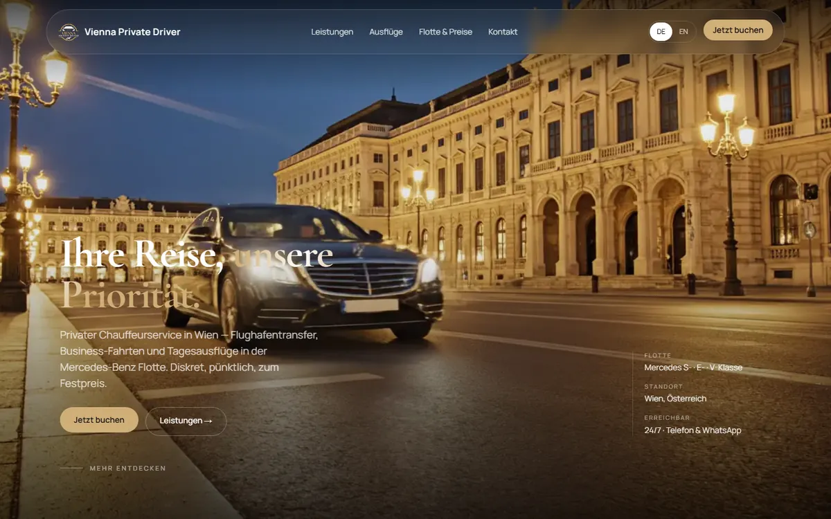 Vienna Private Driver – Chauffeurservice · Wien